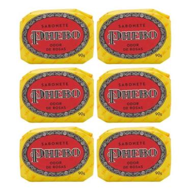 Imagem de Kit C/6 Sabonete Barra Phebo Odor De Rosas 90g