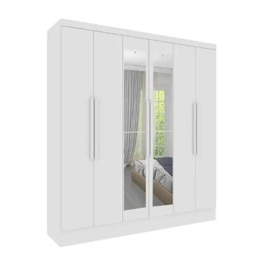 Imagem de Guarda Roupa Bariloche 6 Portas com Espelho - Tcil Móveis