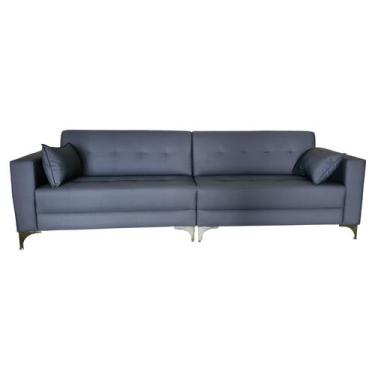Imagem de Sofá  Gianni Bipartido Tecido Acquablock Pé Aço Cromado  250cm - 4R Es