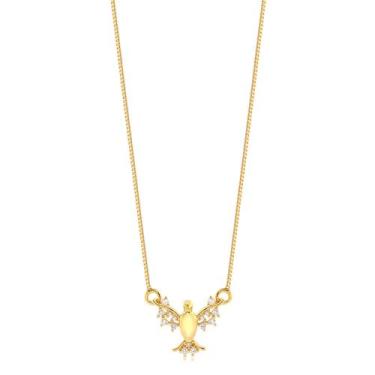 Imagem de Colar Espírito Santo Cravejado Folheado A Ouro 18k - Radhau Joias, Úni