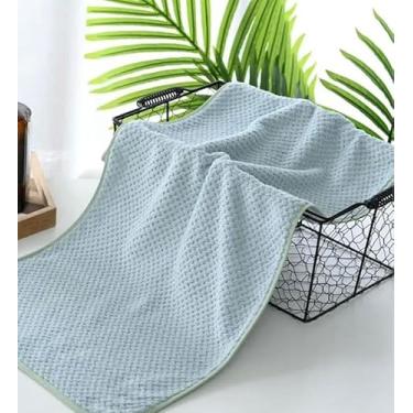 Imagem de Toalha de Banho Grande Microfibra 70x140cm Alta Absorção Toalha Secagem Rápida para Praia Academia Viagem (verde)