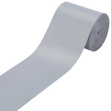 Imagem de GORGECRAFT Fita reflexiva prateada de 10 m x 50 mm, fita refletiva de alta visibilidade, faixa de advertência, tecido costurado, material de segurança para caminhadas, ciclismo, roupas, mochilas à