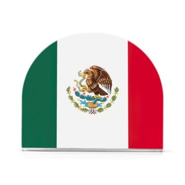 Imagem de Porta-guardanapos com bandeira do México, porta-guardanapos de acrílico para mesas, suporte de guardanapo vertical para jantar cozinha restaurante decoração de casa acessórios de bar