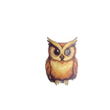 Imagem de Caneca Xícara de Café Porcelana 300ml Coruja Pixel