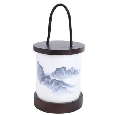 Imagem de Luocute Lanterna Portátil, Abajur de Mesa Sem Fio Operado por Bateria Recarregável Com Controle de Toque e 3 Cores, para Acampamento, Quarto, Pátio, Uso Interno e (Montanha)