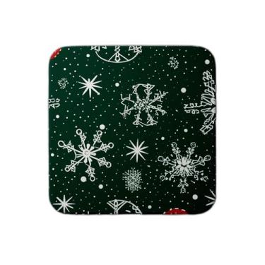 Imagem de Ladrilho Decorativo de Cerâmica Natalino 30cm com Estampa de Ornamentos