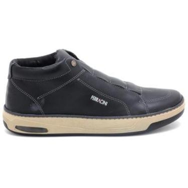 Imagem de Sapatênis Ferracini Angra Elástico Couro Botinha Masculino 7653-658-Masculino