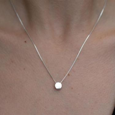 Imagem de Colar Choker Círculo liso Folheado Prata 925 P - Papillon Semi Jóias