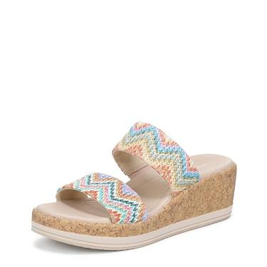 Imagem de LifeStride Sandália feminina Resort Wedge, Multi ráfia, 36