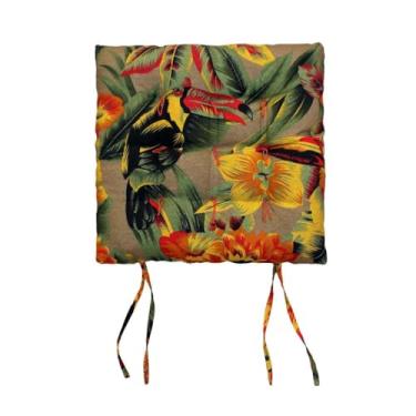 Imagem de Almofada Futon para Assento de Cadeira 40x40 cm – Almofada para Cadeira e Banco Macia com Amarração Uso Interno e Externo (Color 4)