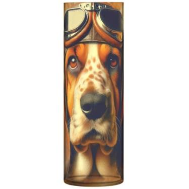 Imagem de Vasos cilíndricos florais com estampa de animais fofos para decoração de casa vaso redondo de plástico fofo personalizado floral moderno decoração de quarto, 30 cm x 9,9 cm