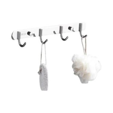 Imagem de Prateleira Organizadora De Parede Para Banheiro E Cozinha Em Cor Aço C