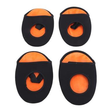 Imagem de Dioche Capas para Dedos de Sapato de Ciclismo, Grossas, Quentes, à Prova de, Protetor de Meio pé para Mountain Bike, Neoprene Falso Caxemira, Tira Elástica de Poliéster, 2 Pares (Preto Amarelo)