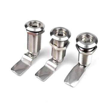 Imagem de Trava de armário de aço inoxidável língua reta língua curvada trava triangular estendida GH=50 mm 1 peça (BH0)