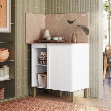 Imagem de Balcão Para Cozinha De Canto Reto Art Branco- Artico