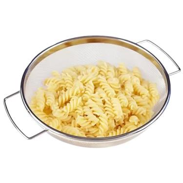 Imagem de Escorredor de inox 20cm ideal para macarrão legumes e verduras resistente