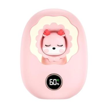 Imagem de Aymzbd Aquecedor de Mãos Elétrico, Aquecedor de Bolso Portátil, 5 Configurações de Temperatura, Ajustável para Escritório, Clima Frio, Atividades Ao Ar Livre, Rosa