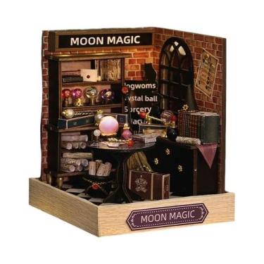 Imagem de Kit De Montagem De Mini Casa De Bonecas De Madeira DIY, Quebra-Cabeça 