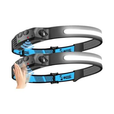 Imagem de Lanterna De Cabeça Recarregável À Prova d'Água Com Indução COB LED Par