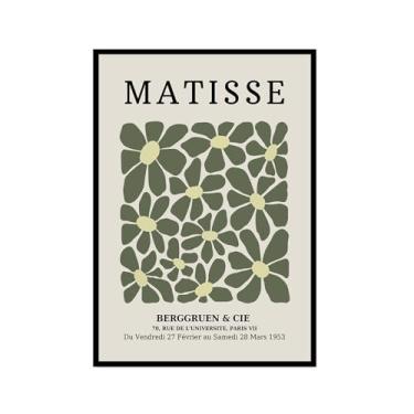 Imagem de Picasso Matisse Flor Bauhaus William Morris Pintura em Tela Arte de Parede Galeria Mercado de Flores Cartazes Impressões Modernas para Decoração de Sala de Estar (SKU2,16x24") (40 x 60 cm), Moldura