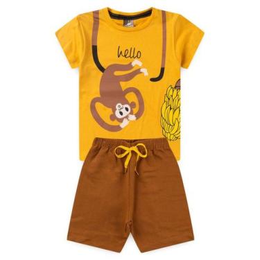 Imagem de Conjunto 2 Peças Infantil Roupa Menino Verão 2025 Hello Kangulu Algodã