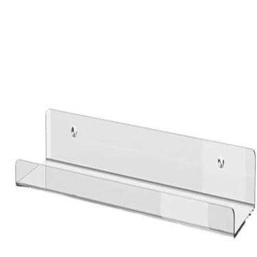 Imagem de Prateleira de parede flutuante de acrílico, organizador de banheiro transparente, estante invisível