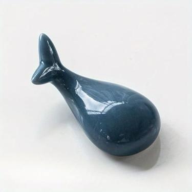 Imagem de Conjunto exclusivo de suporte de colher de baleia e descanso de pauzinhos de 1 peça/4 peças - decoração de cerâmica fofa para guardar e exibir seus utensílios (azul escuro, 1 peça)