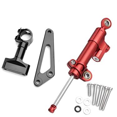 Imagem de SRDRK Direção de amortecedor de motocicleta para CB600F Hornet CB 600 F Controle de segurança estabilizador com suporte de montagem (modelo 1)