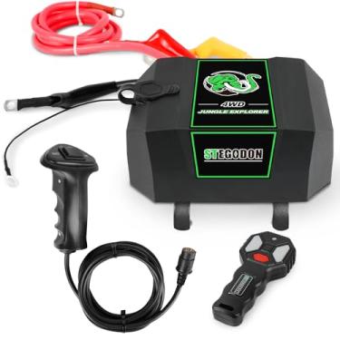 Imagem de STEGODON Caixa de controle de guincho para controle de guincho elétrico de 36,287 kg a 5,896 kg, caixa de controle de guincho elétrico com controle remoto sem fio