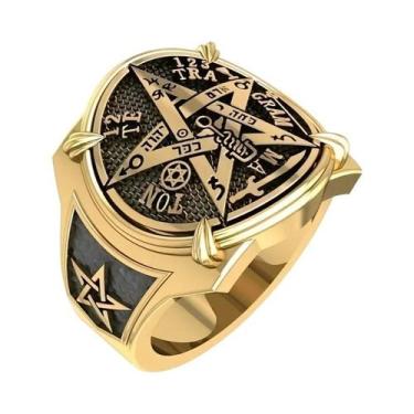 Imagem de Anel Pentagrama Egípcio Antigo, Joia Cultural Única, Presente Para O D