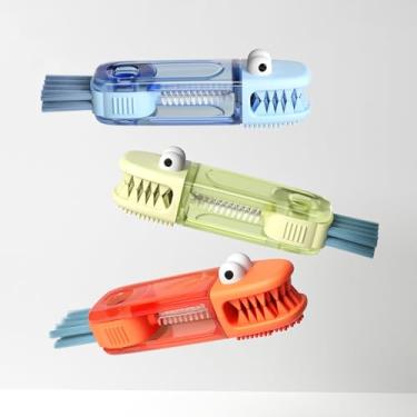 Imagem de Conjunto de escovas de limpeza de tampa 4 em 1, escova multifuncional de limpeza de garrafas, ferramenta portátil de limpeza de lacunas de silicone para cozinha doméstica (multicolorida, 3 peças)