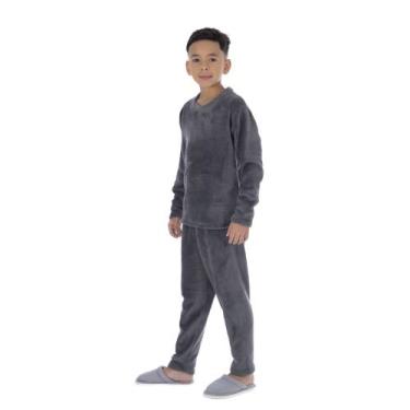 Imagem de Conjunto De Dormir De Frio Victory Soft Infantil Liso Menino, 8, Chumb