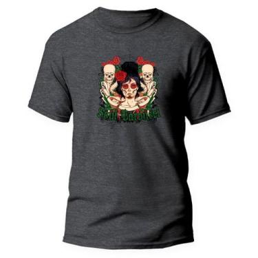 Imagem de Camiseta Lisa Algodão Premium Estampa Digital Winter Catrina - Pavesi,