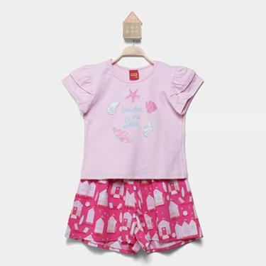 Imagem de Conjunto Infantil Kyly Mar Camiseta + Short Menina-Feminino