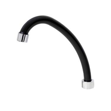 Imagem de Tubo Bica 3/4 p/ Cozinha em ABS Preto com Arejador Jato Fixo - Roddex