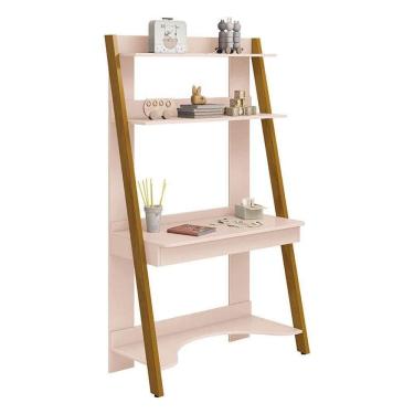 Imagem de Escrivaninha Infantil Simba Rosa Acetinado Amadeirado - Reller