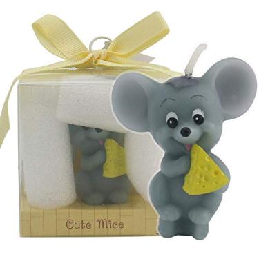 Imagem de Vela criativa de aniversário de desenho animado TIHOOD, velas de bolo sem fumaça e suprimentos de festa, decoração de topo de bolo feita à mão, ótimo presente, Mouse
