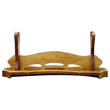 Imagem de pcagfaajmh Suporte de espada Suporte de arma Samurai Suporte de espada Suporte de exibição Katana Suporte para espadas Katana Genji e Samurai (K)