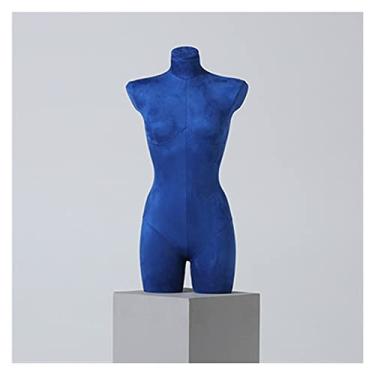 Imagem de Manequim Torso Capa de Tecido Feminino Manequim Modelo Torso Forma de Vestido - Mostra de Artesanato, Fotos ou Design, Fácil de Usar e Armazenar Formato de Vestido (Rosa) (Azul)