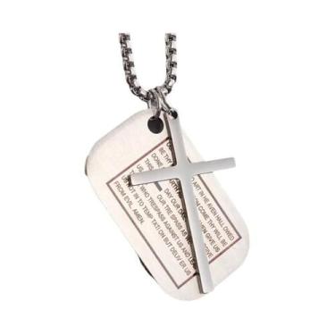 Imagem de Pingente De Crucifixo Dourado Para Homens, Colar Religioso Estilo Miam