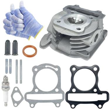 Imagem de Conjunto de cabeça de cilindro GY6 49cc 50cc para 105cc 52 mm compatível com 139QMB 139QMA scooter chinês ciclomotor ATV Go Kart Quad (não EGR)