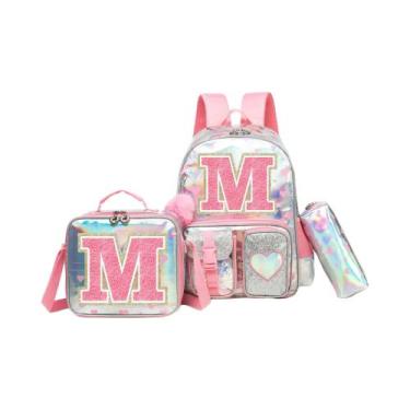 Imagem de Mochila Infantil Com Estampa De Letras Para Meninas, Mochila Escolar P