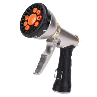 Imagem de Sanpyl Bocal de Mangueira de Jardim, Bocal de Spray de água Com Padrões de Rega Ajustáveis ​​de 9 Modos, Linha de Mangueira de Jardim de 3/4 de Polegada, para Regar Plantas, Lavar