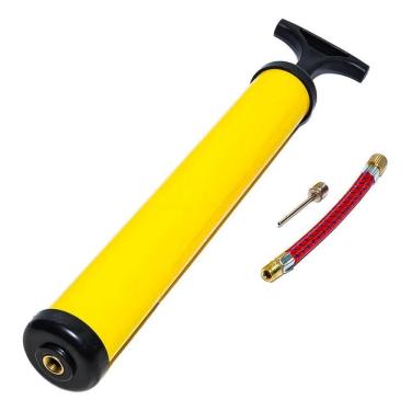 Imagem de Bomba De Ar Para Encher Bolas Futebol Bico + Mangueira Portá