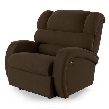 Imagem de Poltrona Do Papai Reclinável Napoli Power Touch Usb Veludo Marrom Fh1