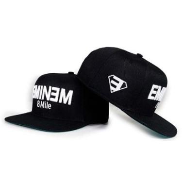 Imagem de Boné Joker Snapback aba reta Eminem Rapper Preto JOK-241-Masculino