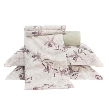 Imagem de Jogo de cama queen 180 fios ponto ajour 100% algodão - gracilene bordo