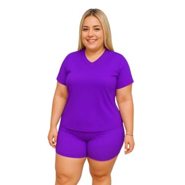 Imagem de Camiseta Feminina Manga Curta Dry Fitness Academia Plus Size-Feminino