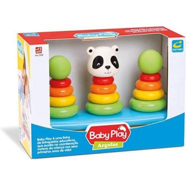 Imagem de Brinquedo para Bebês Argolas Baby Play Trio Cometa - Cometa Brinquedos