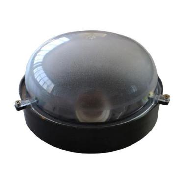 Imagem de Luminária Arandela Tartaruga Redonda Ultron Externa Beiral, Preto